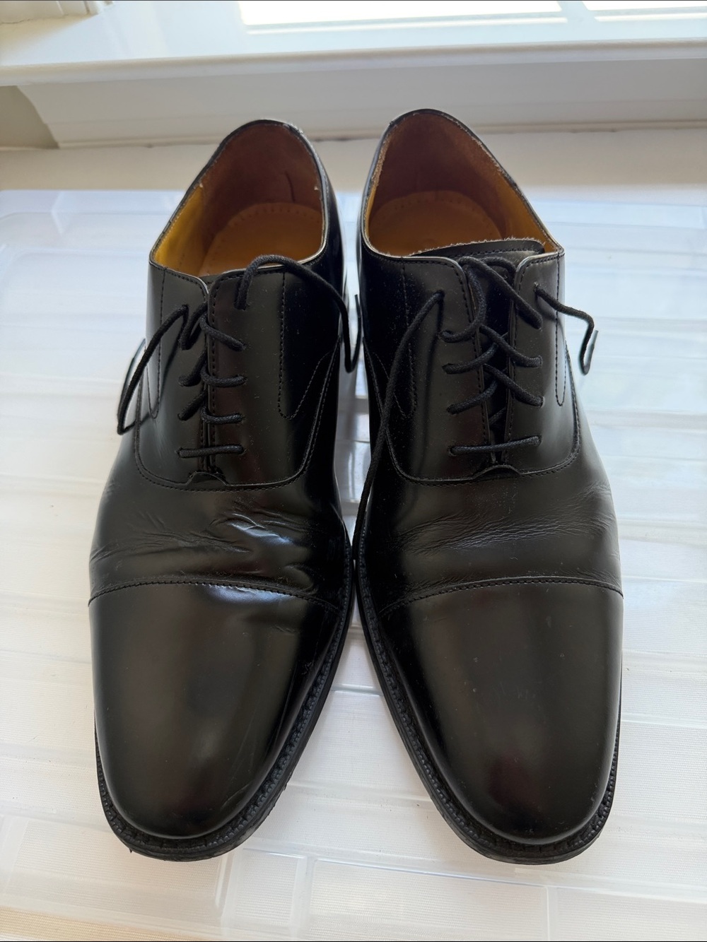 Cole Haan Classic Black Cap-Toe Oxford Dress Shoes - Men 11.5